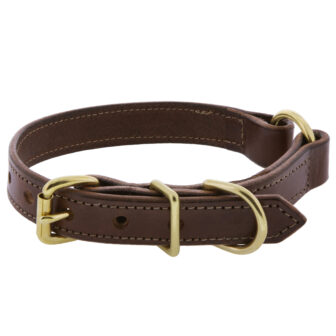 Leather Dog Collar w/Safety O-Ring