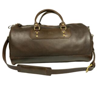 Montana Round Leather Duffel Bags - Chocolate