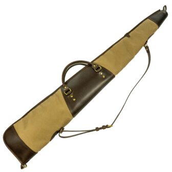 Sand Canvas & Leather Shotgun Case